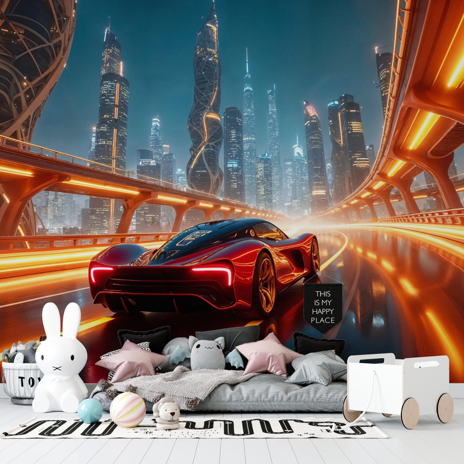 3D Wallpaper Futuristic Car | Murals Wallpaper