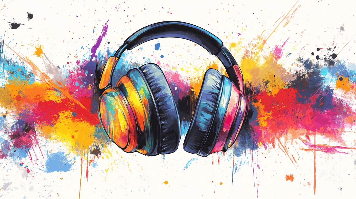 Graffiti Art Headphones Wallpaper | Murals Wallpaper