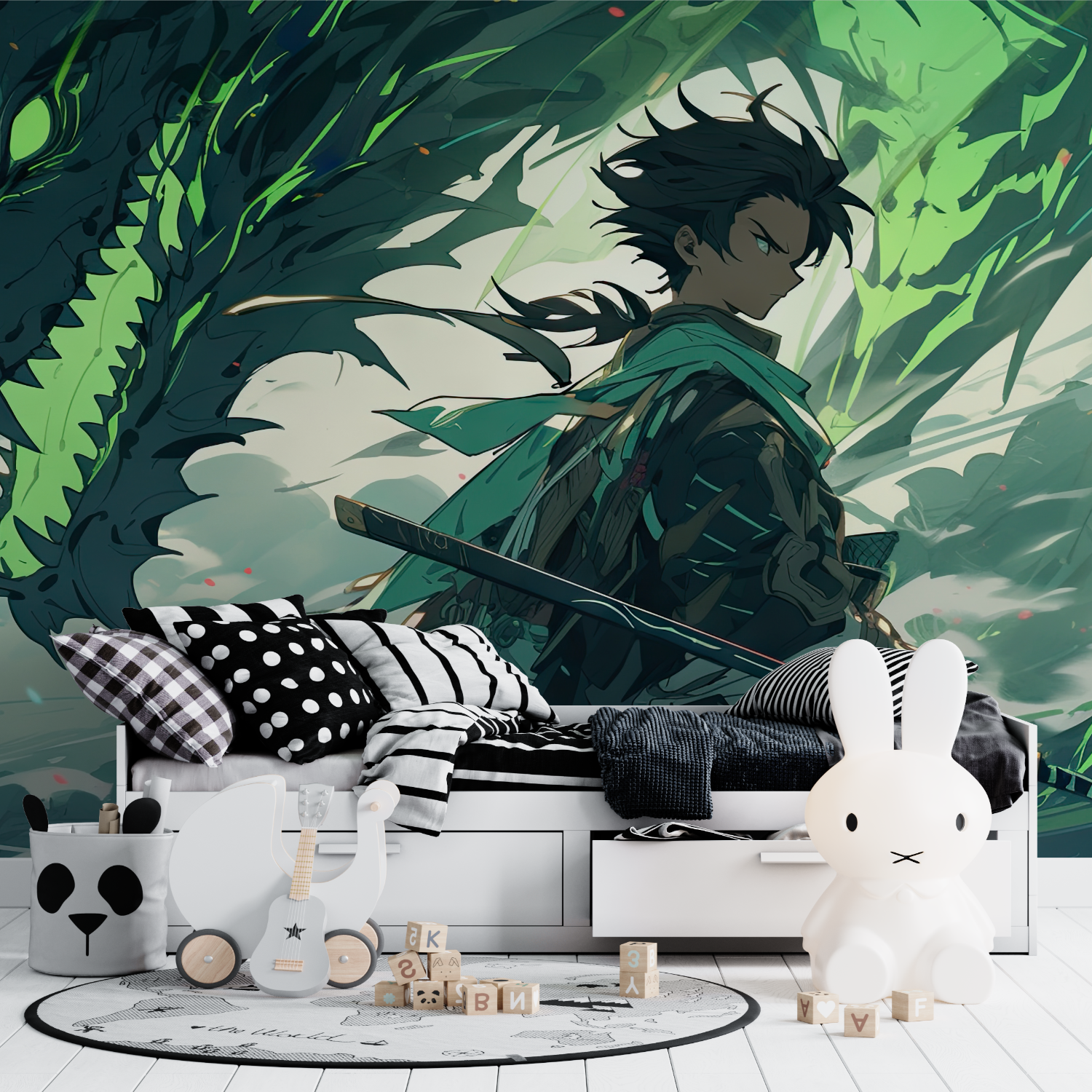 Green Dragon Wallpaper | Murals Wallpaper