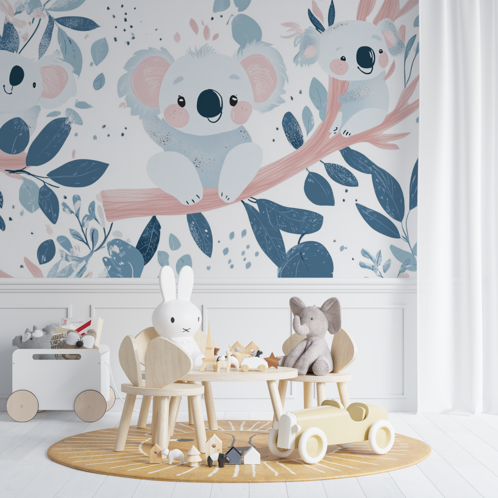 Koala Tapete und Kinderzimmer-Ambiente | Wandbilder Tapete