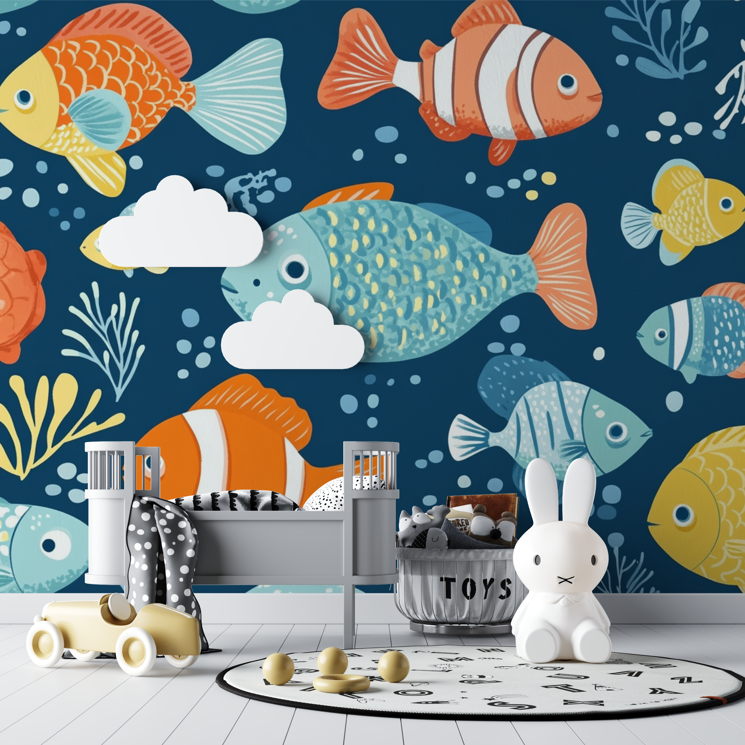Joyful Marine Pattern Wallpaper | Murals Wallpaper