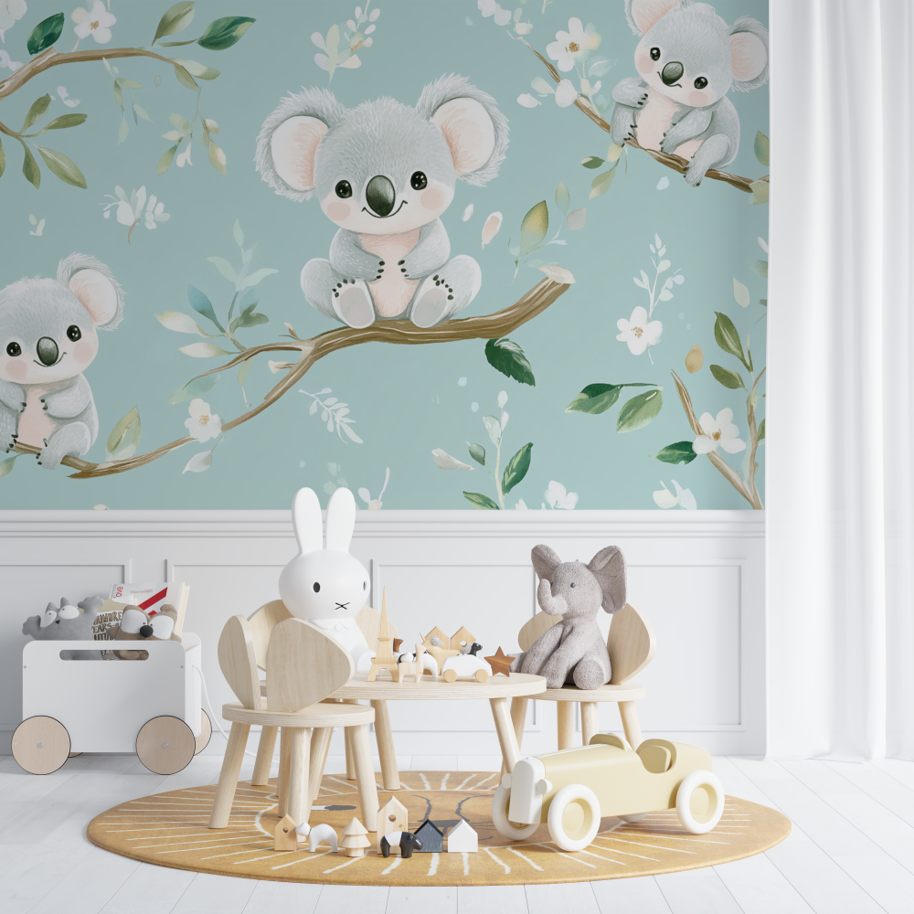 Koala Tapete und Babyzimmer Dekoration | Wandbilder Tapete