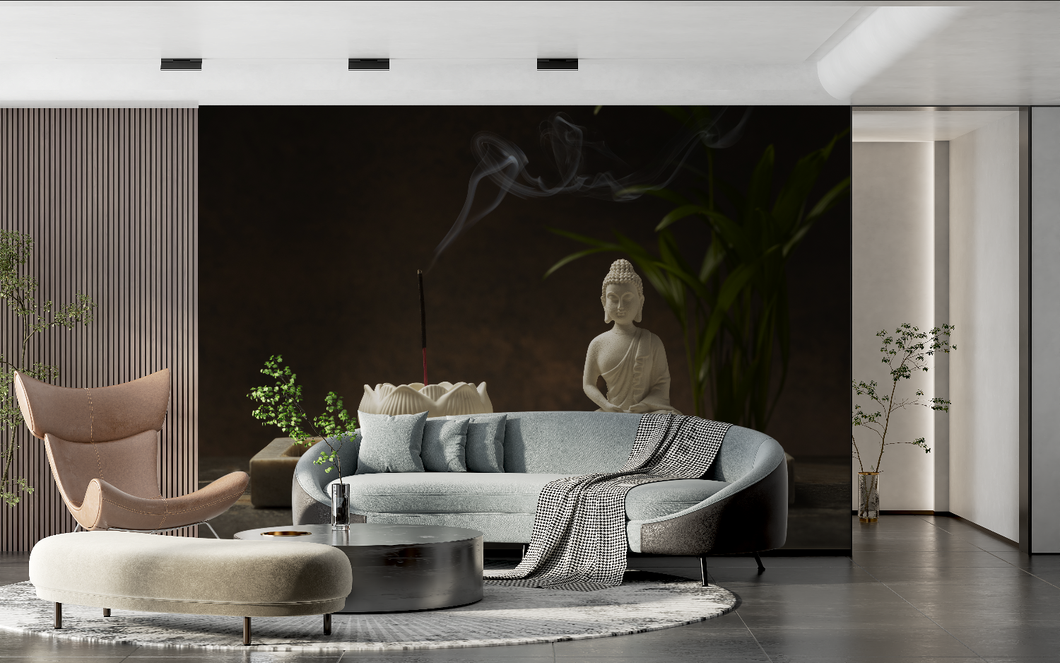 Buddha Zen Incense Wallpaper | Murals Wallpaper