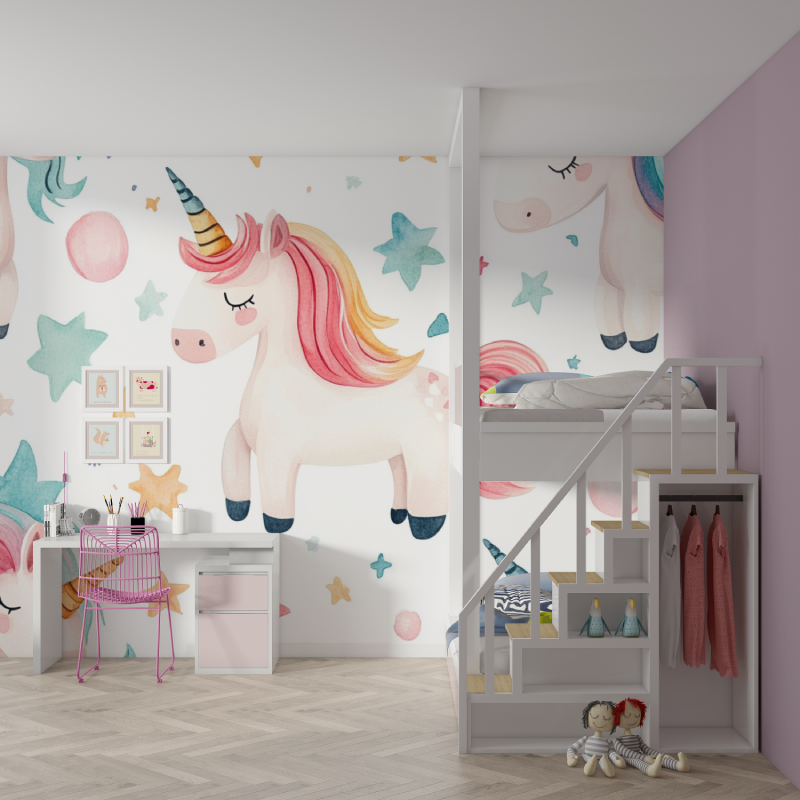 Cute Unicorn Wallpaper | Murals Wallpaper