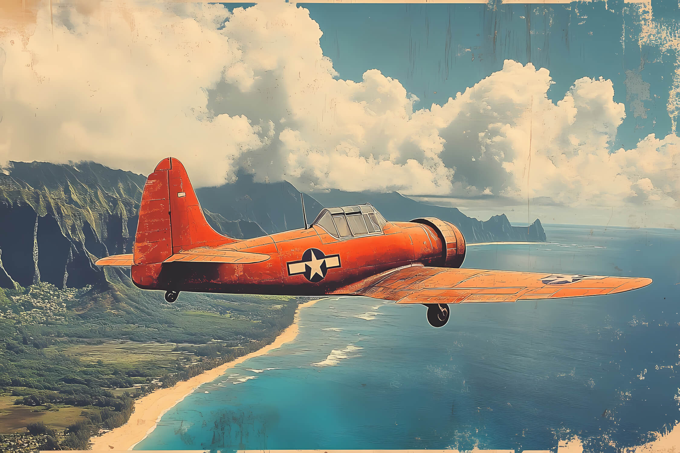 Vintage Airplane Teen Wallpaper | Murals Wallpaper
