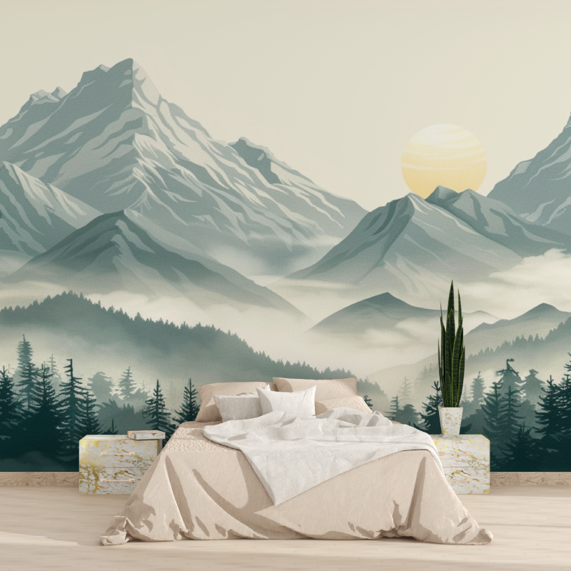 Scandinavian Mountain Kids Wallpaper | Murals Wallpaper