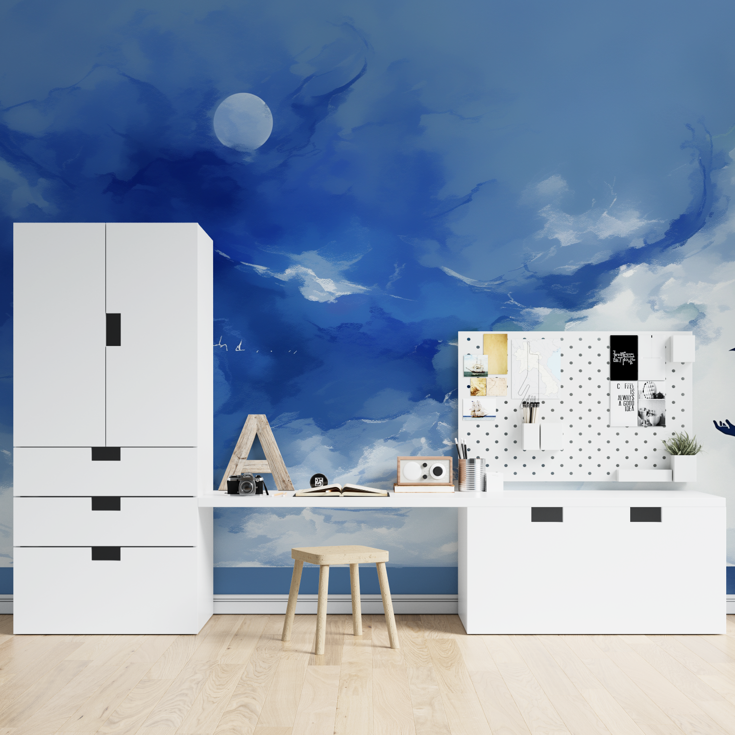 DBZ Blue Wallpaper | Murals Wallpaper