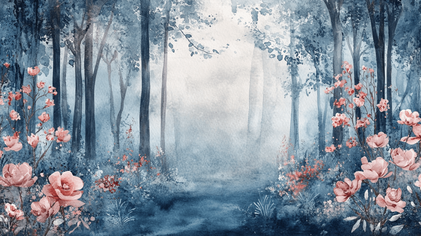 Watercolor Enchanted Garden Wallpaper | Murals Wallpaper