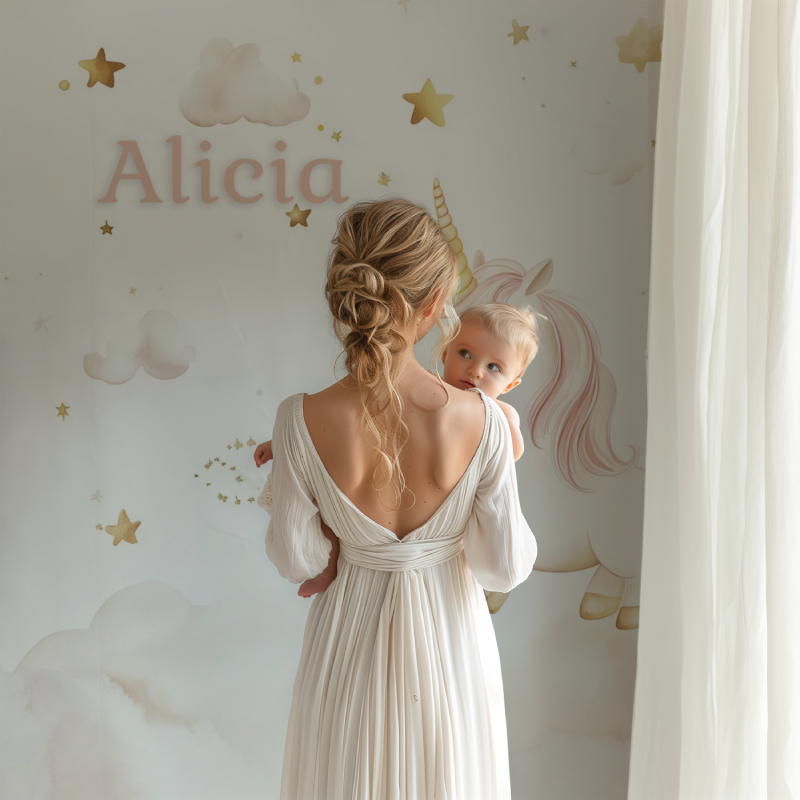 Einhorn Name Tapete | Wandbilder Tapete