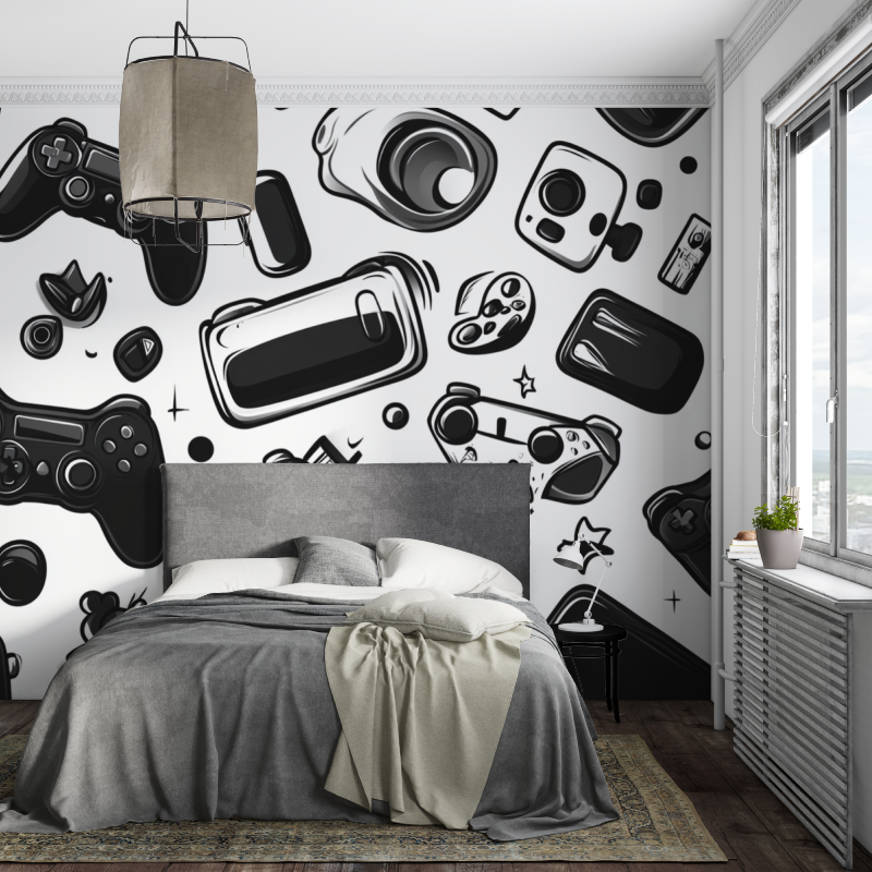 Hintergrundbild mit Spielmaterialskizzen | Wandbilder