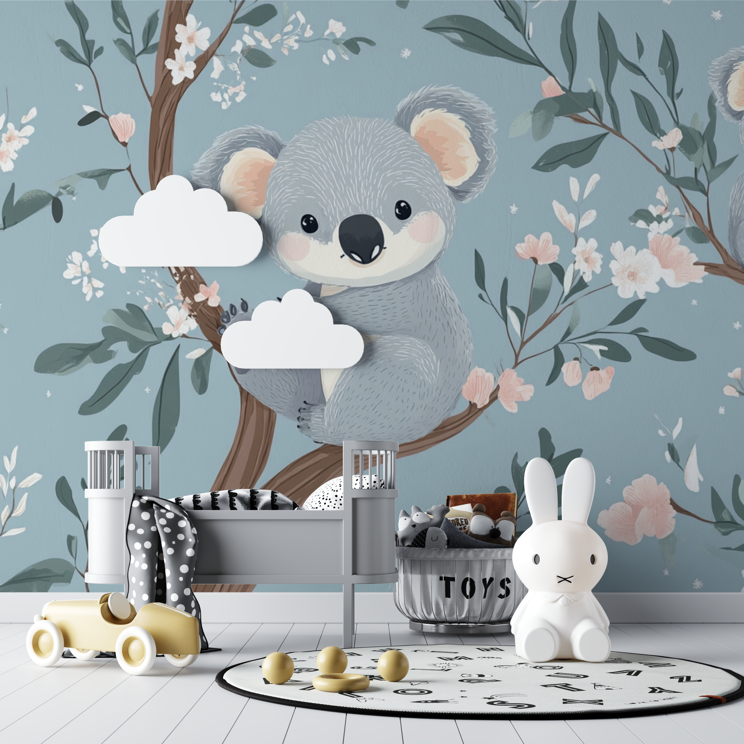 Koala and Starry Pacifier Wallpaper | Murals Wallpaper