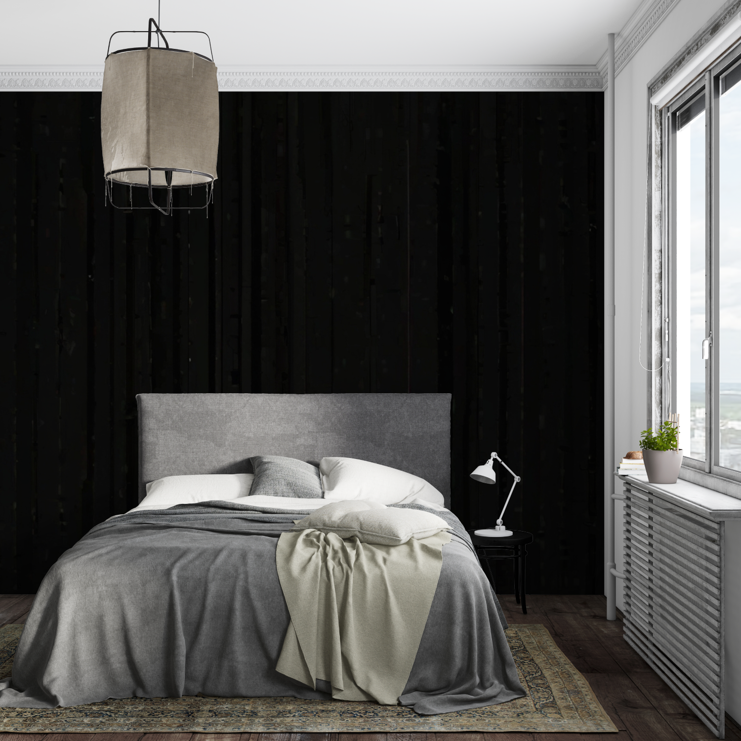 Black Wood Effect Wallpaper | Murals Wallpaper
