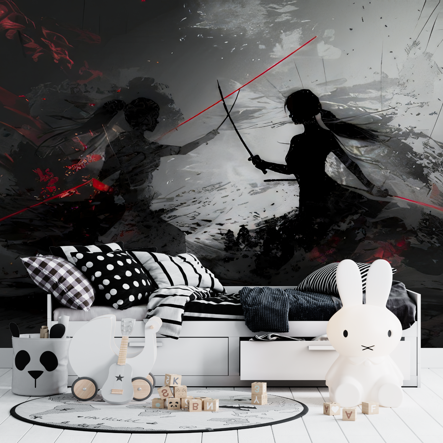 Anime Combat Design Wallpaper | Murals Wallpaper