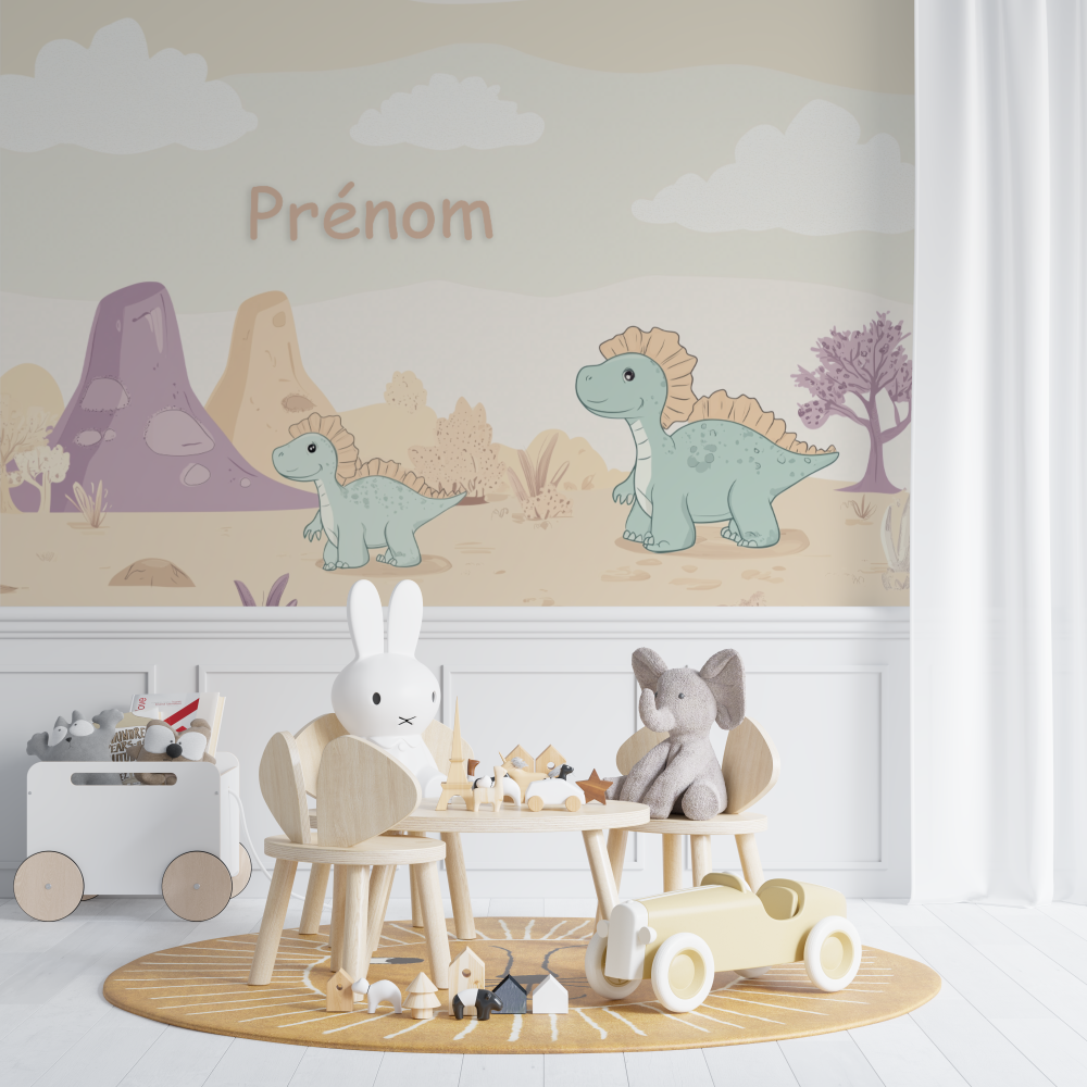 Dinosaur Baby Name Wallpaper | Murals Wallpaper