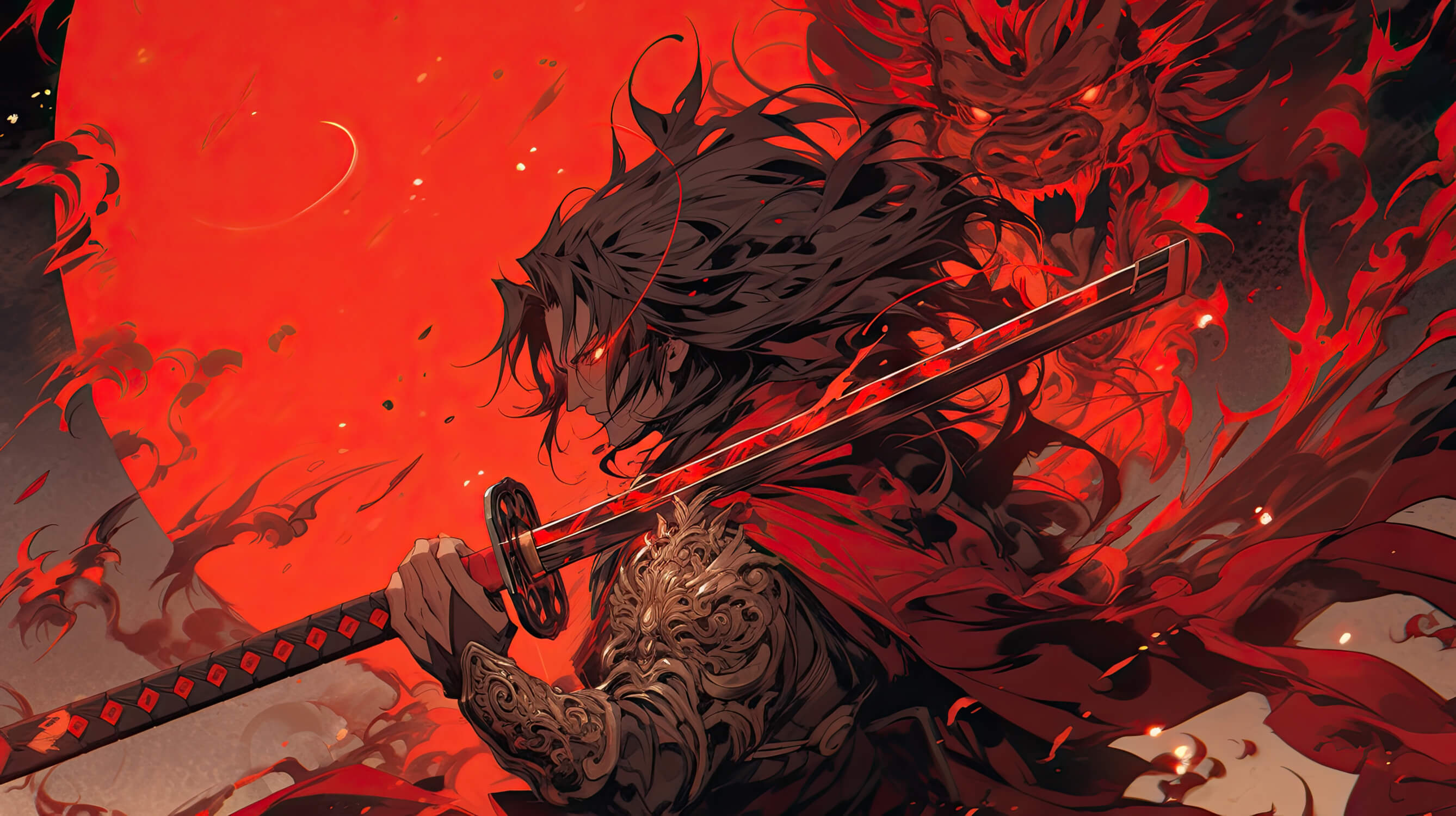 Super Samurai Anime Wallpaper | Murals Wallpaper