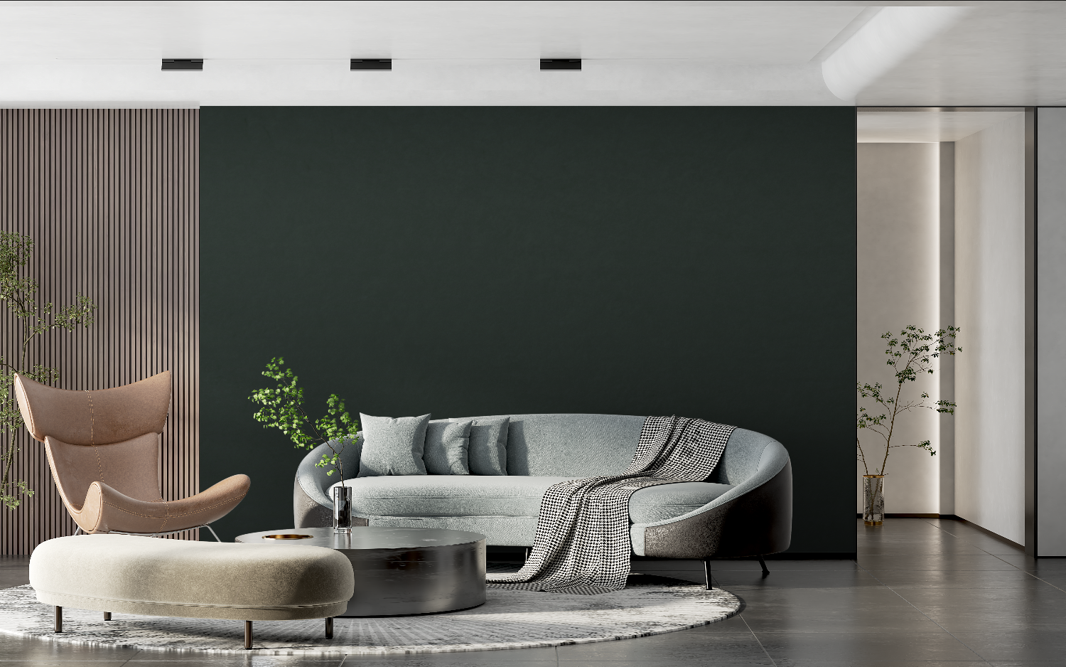 Solid Dark Green Wallpaper | Murals Wallpaper