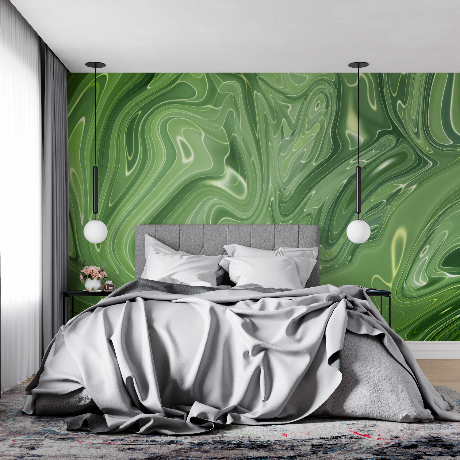 Abstract Green Wallpaper | Murals Wallpaper