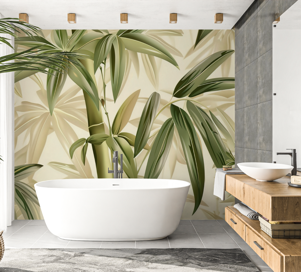 Bambus Tapete Badezimmer | Wandbilder Tapete