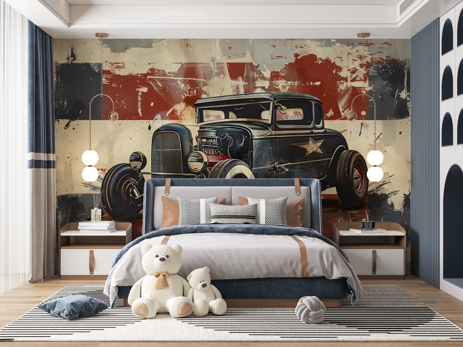 Retro Car Wallpaper | Murals Wallpaper