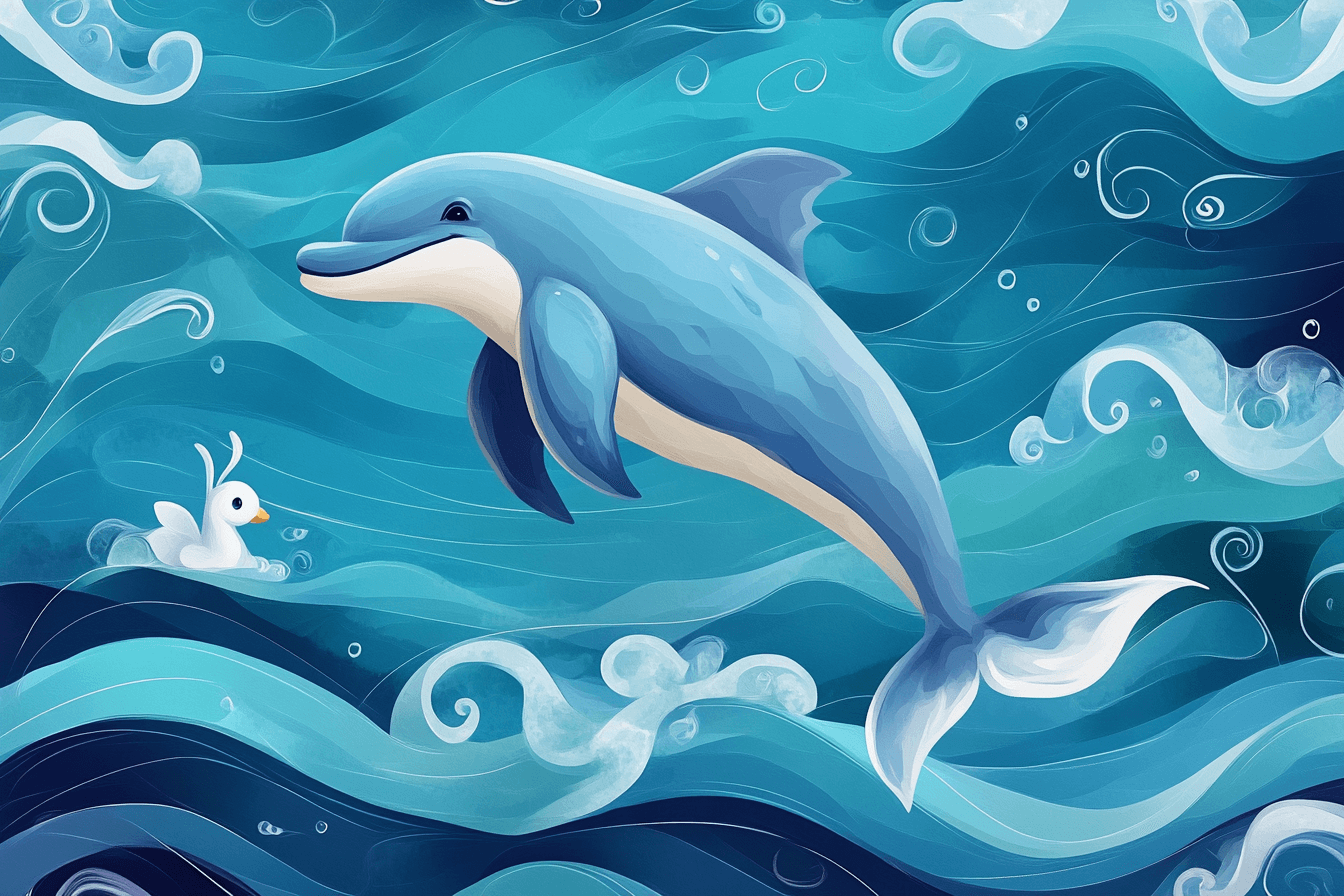 Marine Wallpaper Flipper the Dolphin | Murals Wallpaper