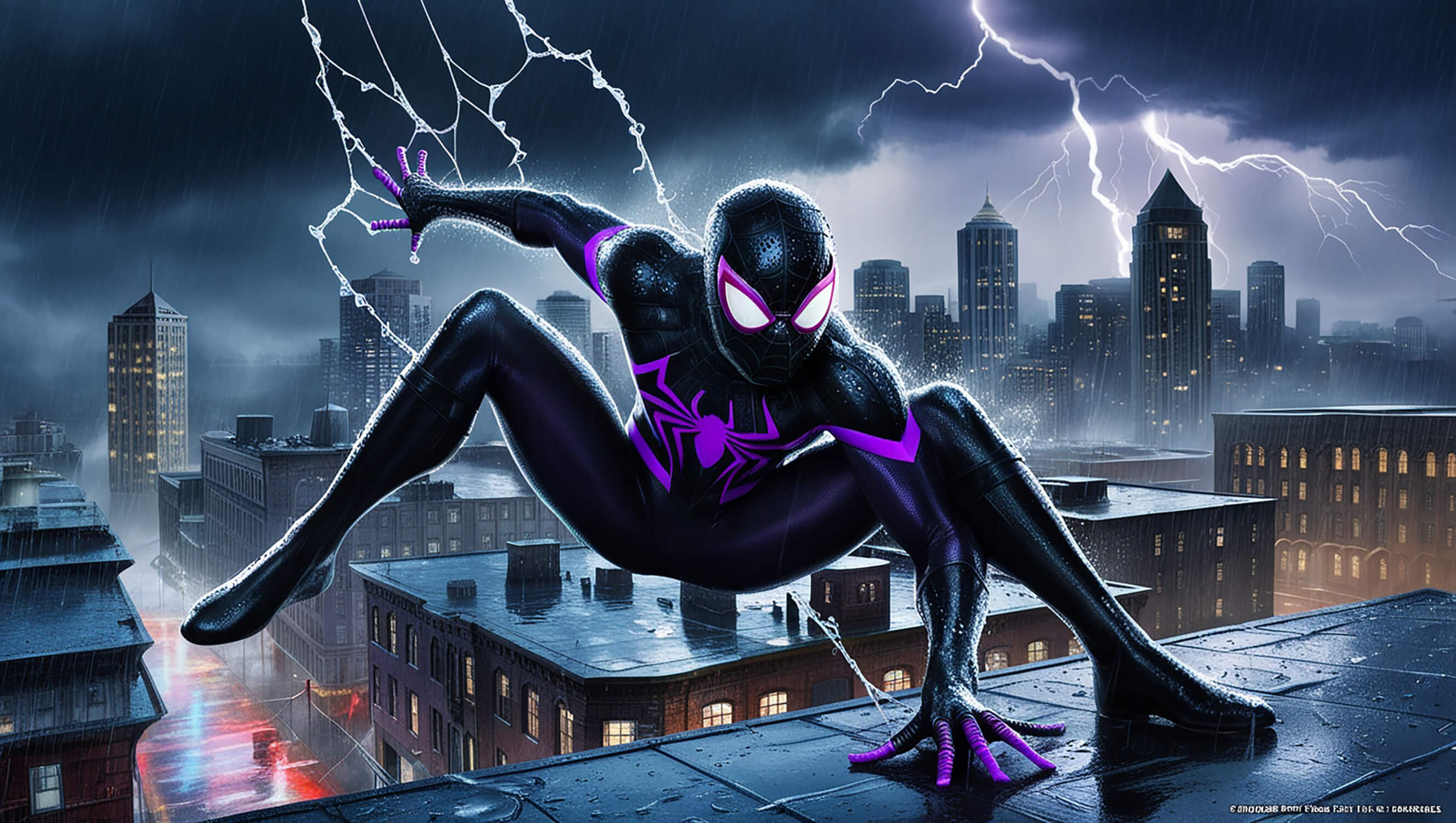 Spider-Man Purple Wallpaper | Murals Wallpaper