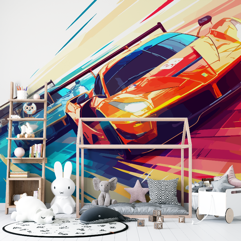 Rennwagen-Tapete | Wandbilder