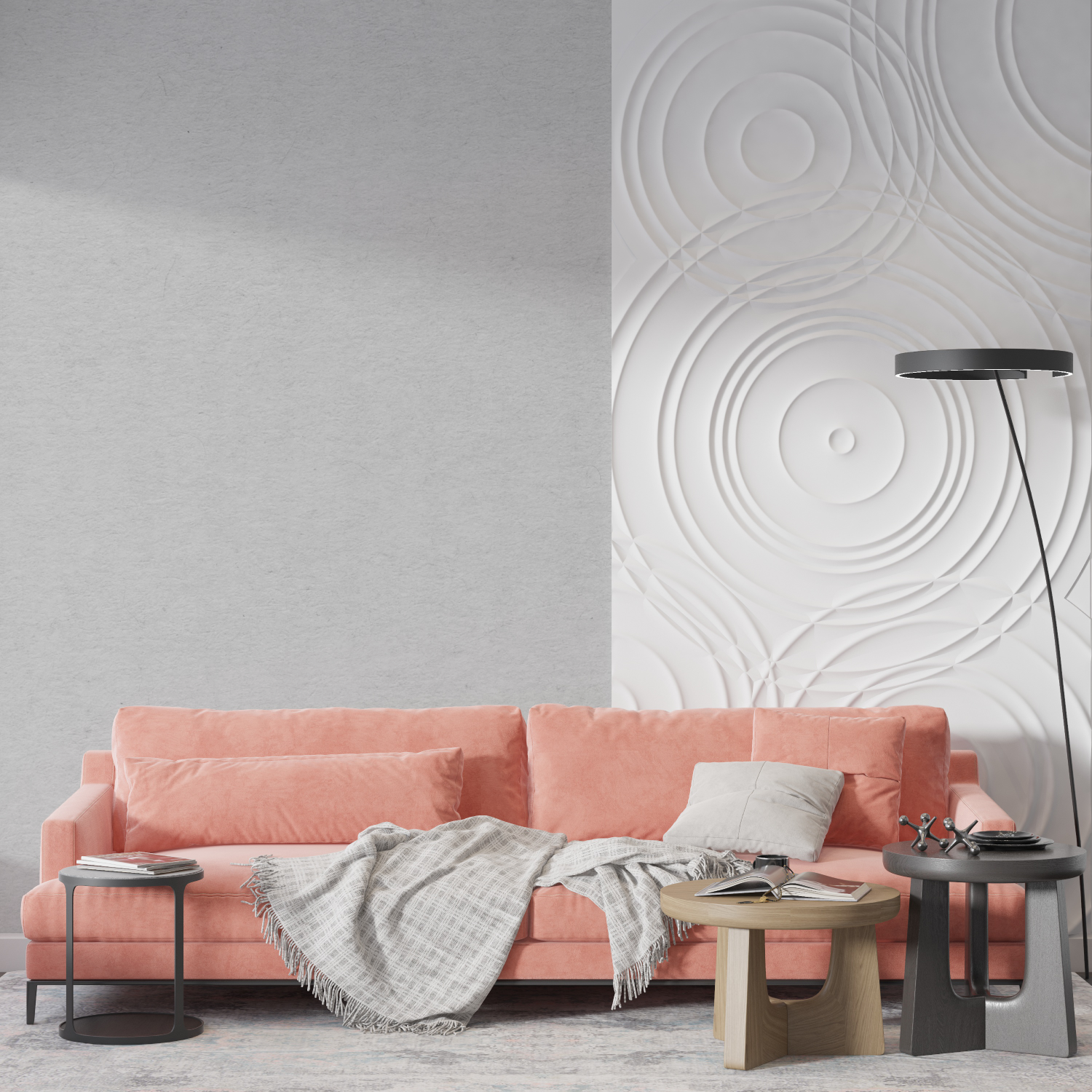 Gray Non-Woven Wallpaper | Murals Wallpaper