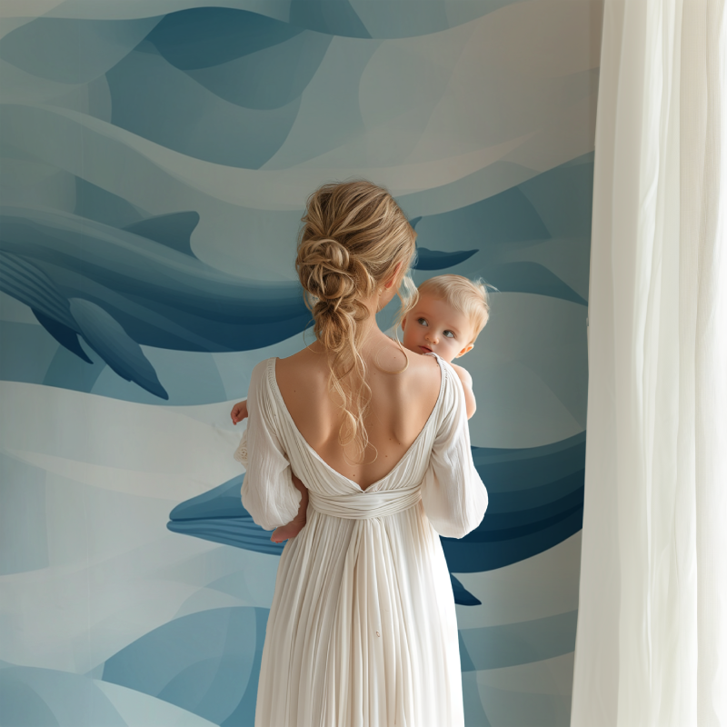 Geometric Marine Design Wallpaper | Murals Wallpaper