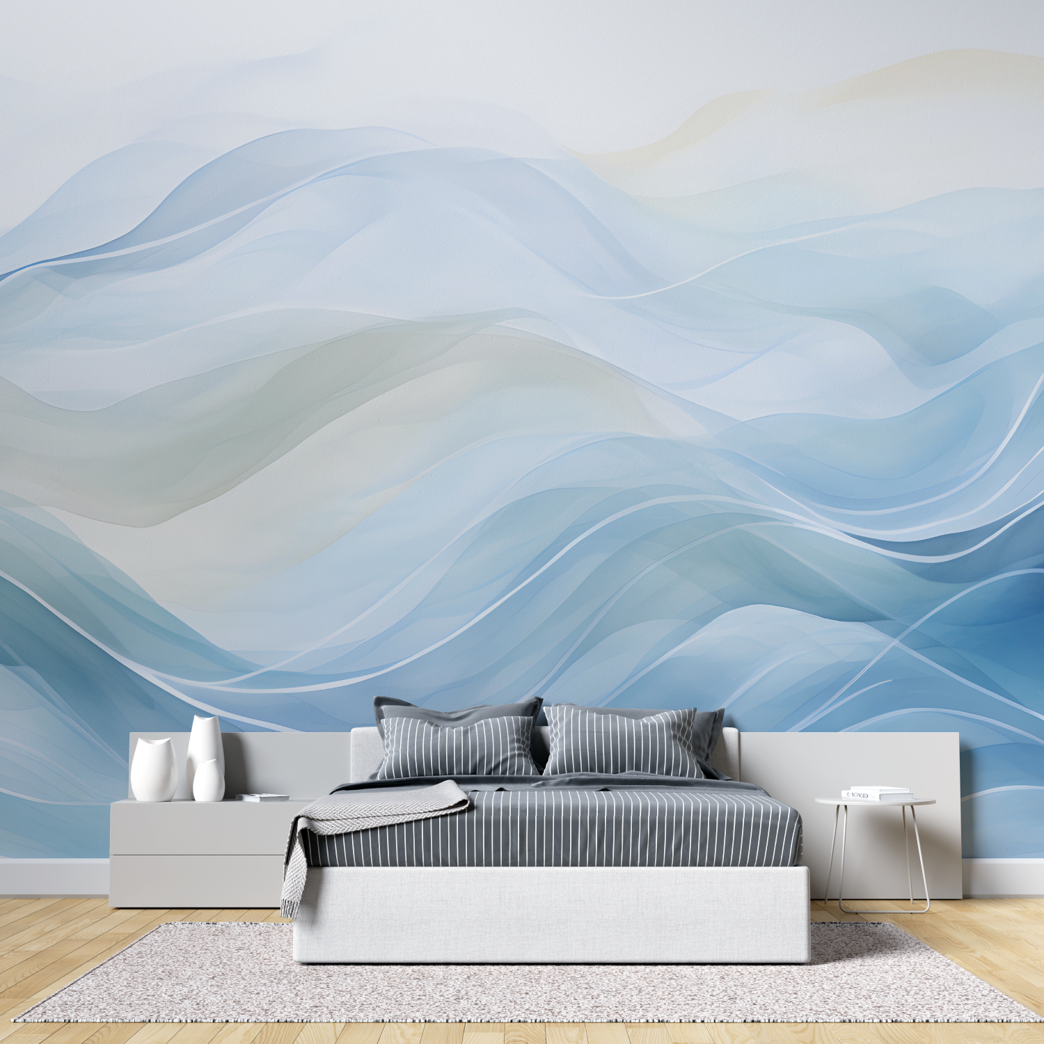 Watercolor Blue Wave Wallpaper | Murals Wallpaper