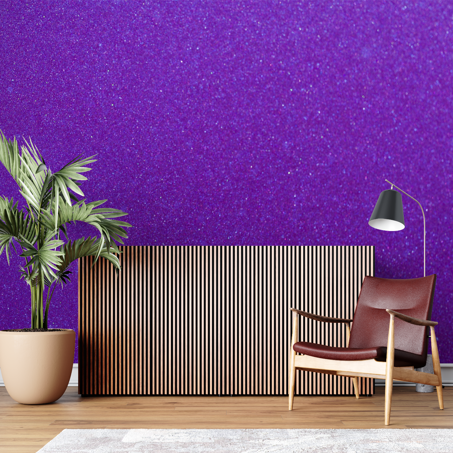 Tapeten Violet Petites Paillettes – Panorama-Wandbild