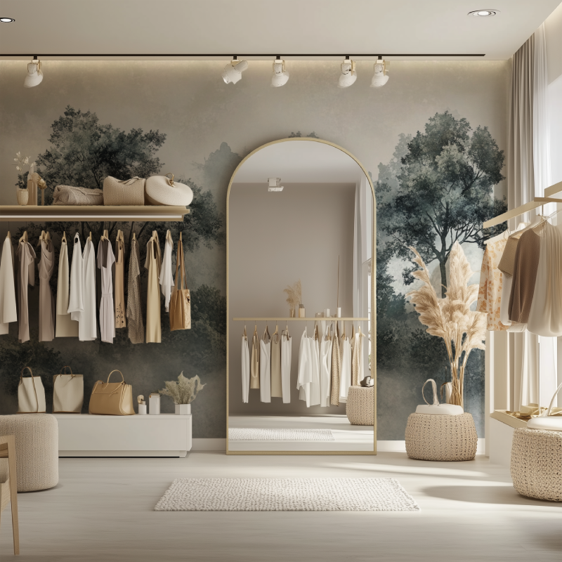 Nebelbaum-Tapete | Wandbild-Tapete