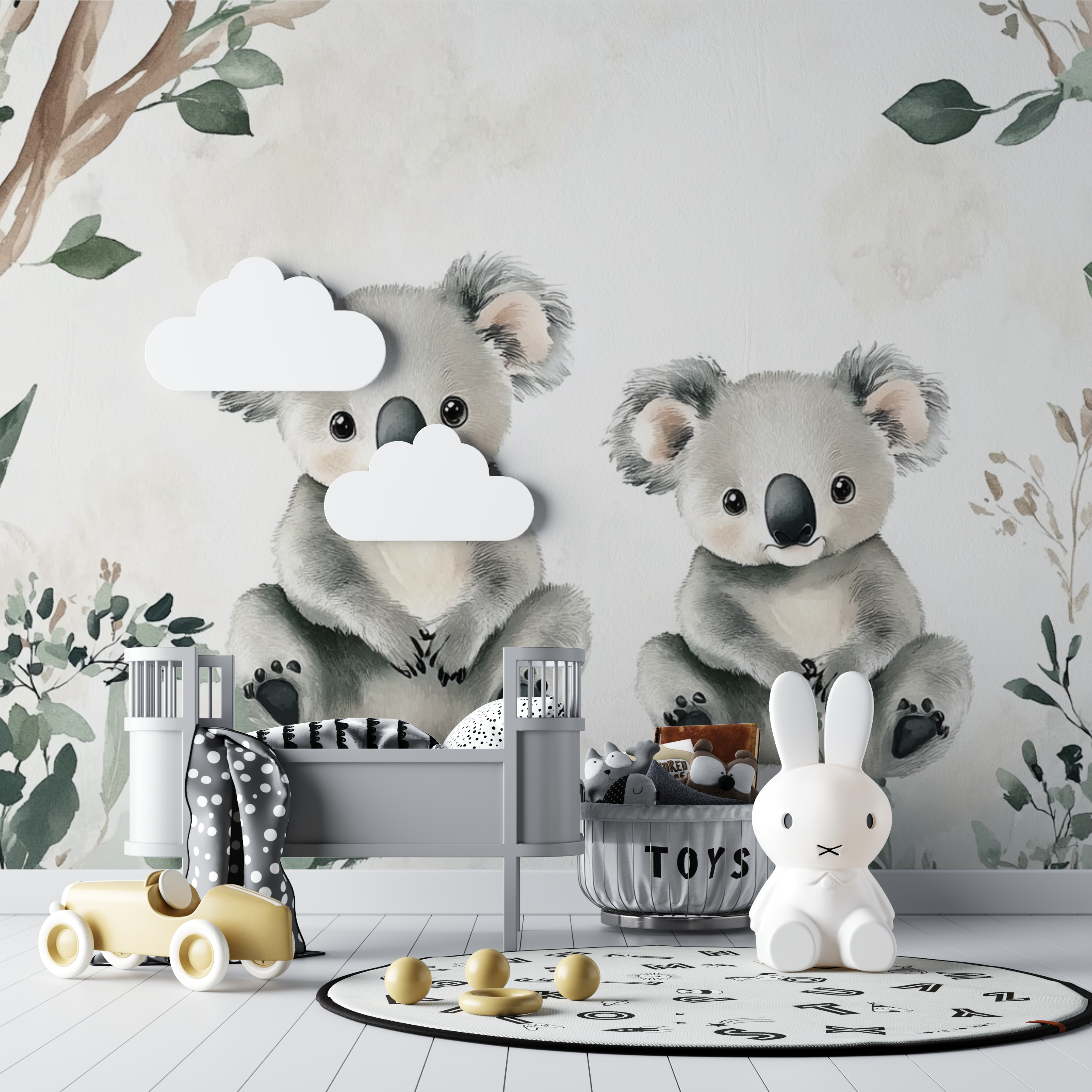 Koala Tapete und Snuggle Morning | Wandbilder Tapete