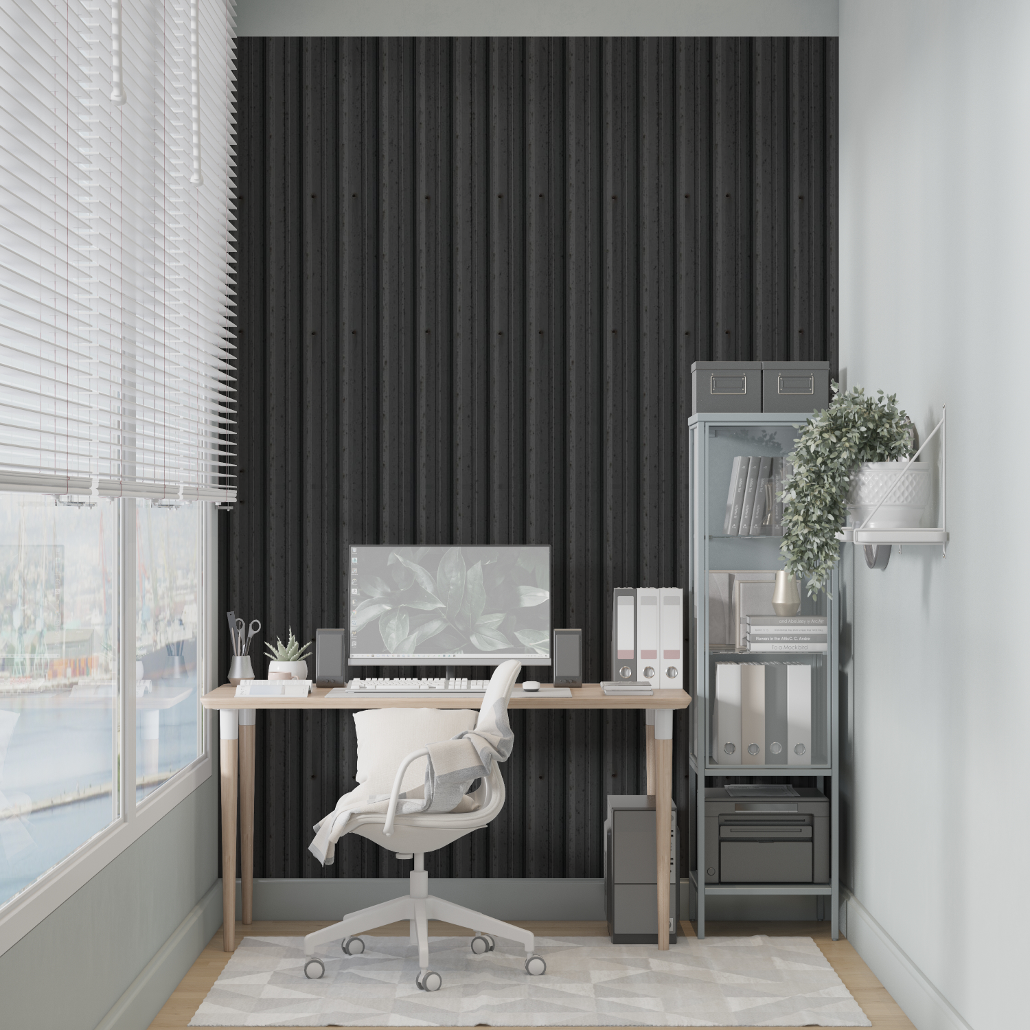 Black Wood Panel Wallpaper.Jpeg | Murals Wallpaper
