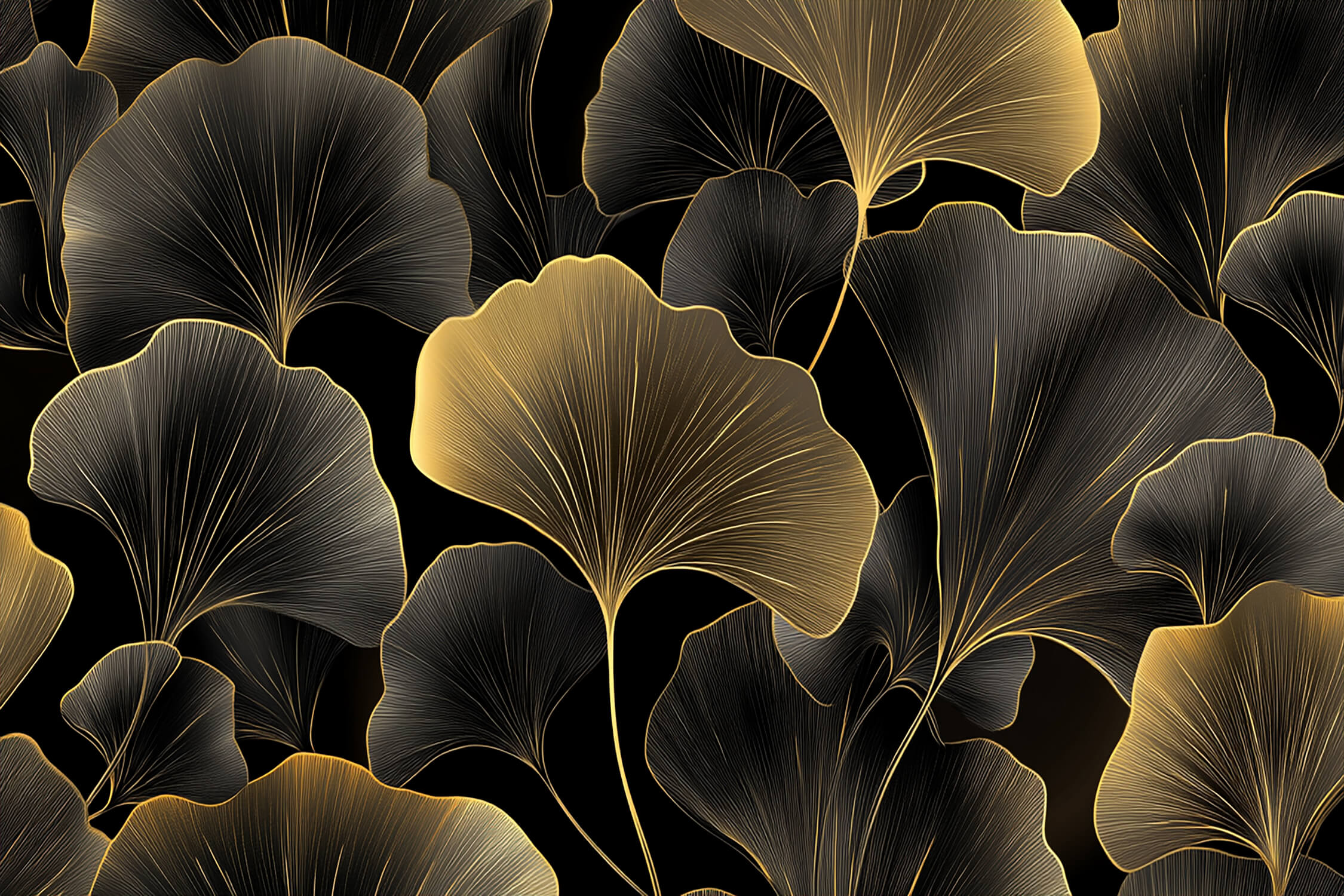 Golden and Black Wallpaper | Murals Wallpaper