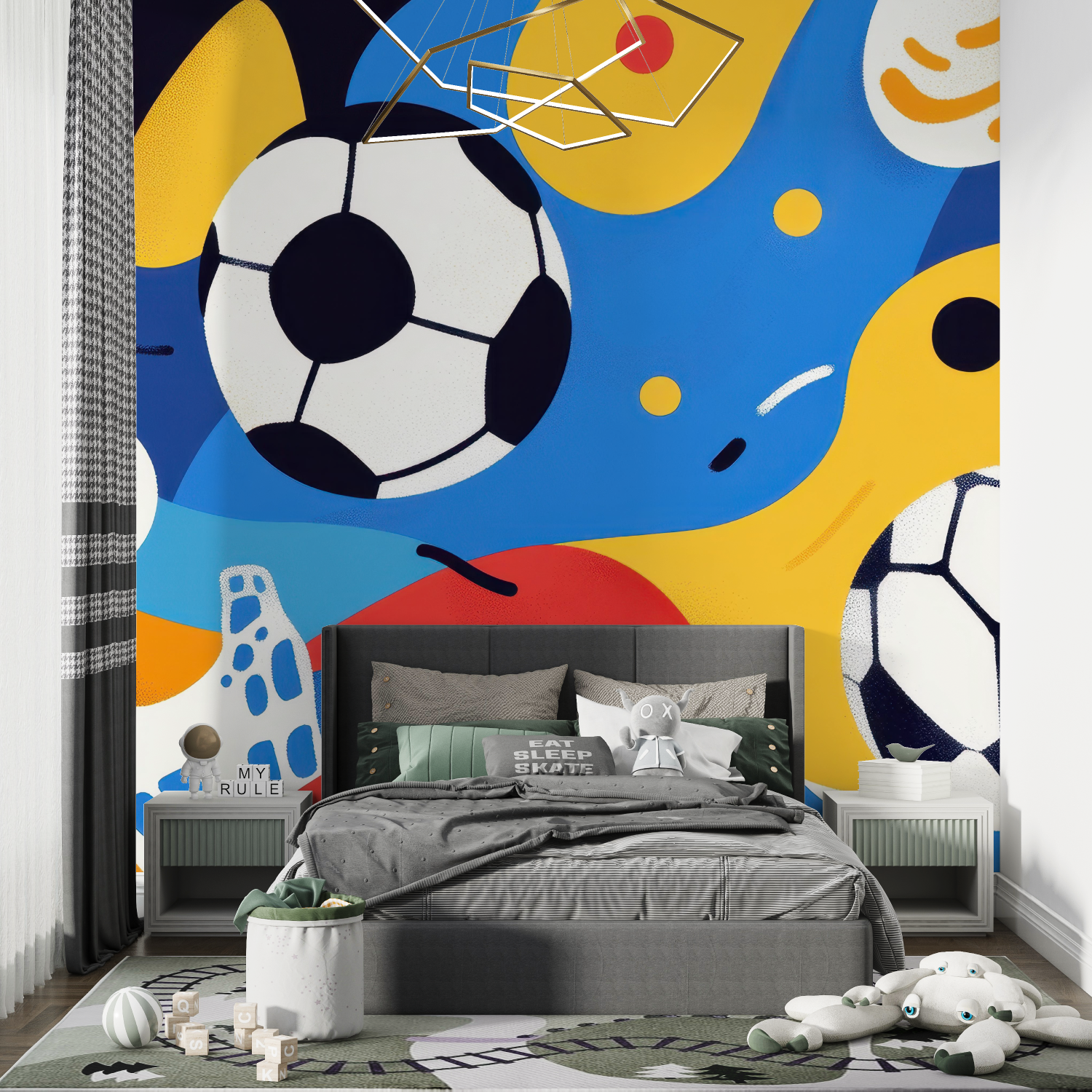 Kids' Soccer Ball Wallpaper | Murals Wallpaper