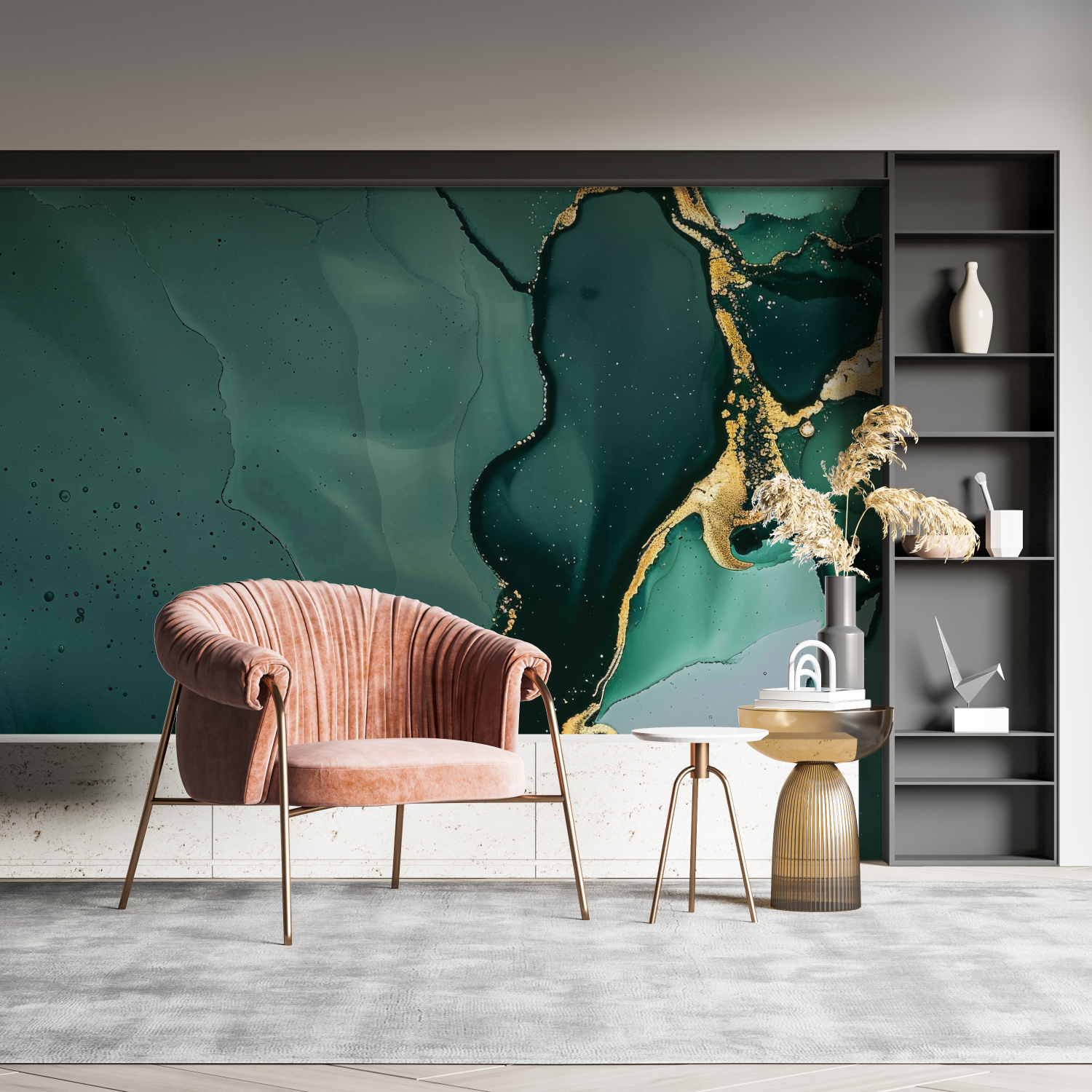 Duck Green and Gold Wallpaper | Murals Wallpaper