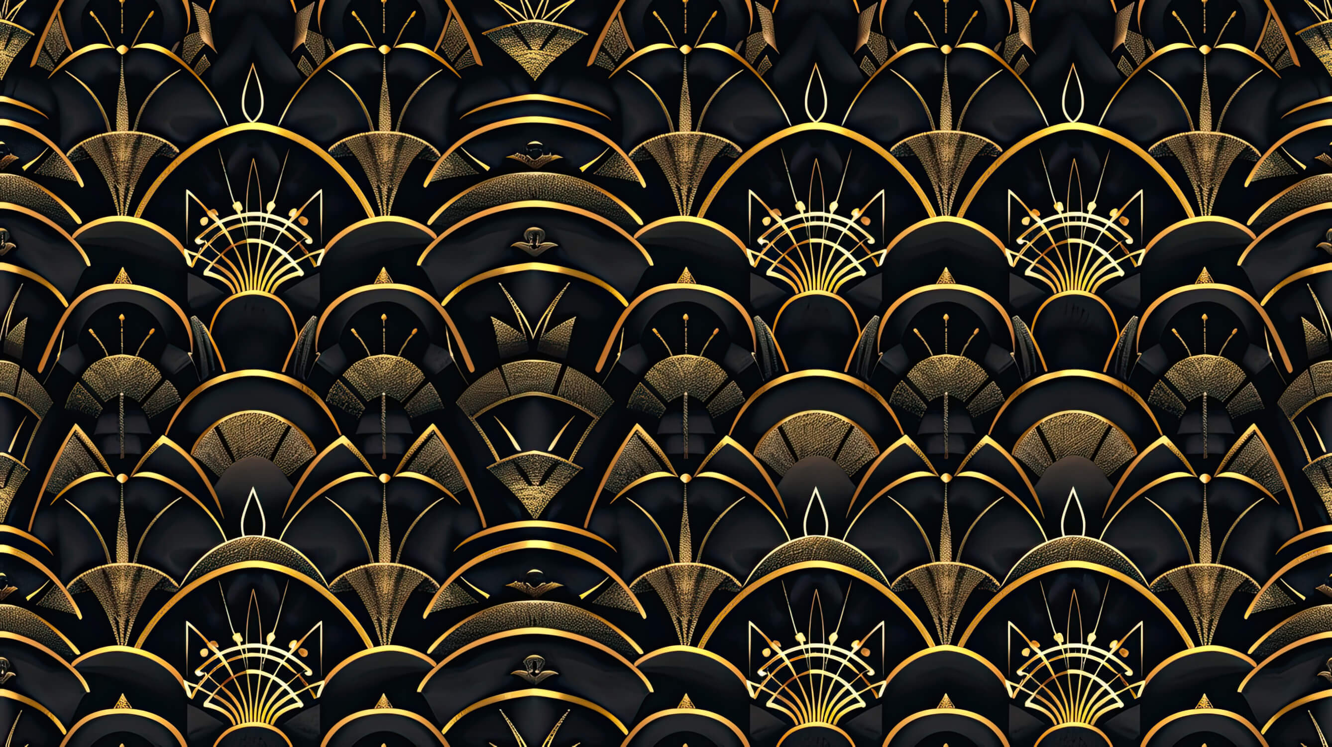 Gold Opulence Art Deco Wallpaper | Murals Wallpaper