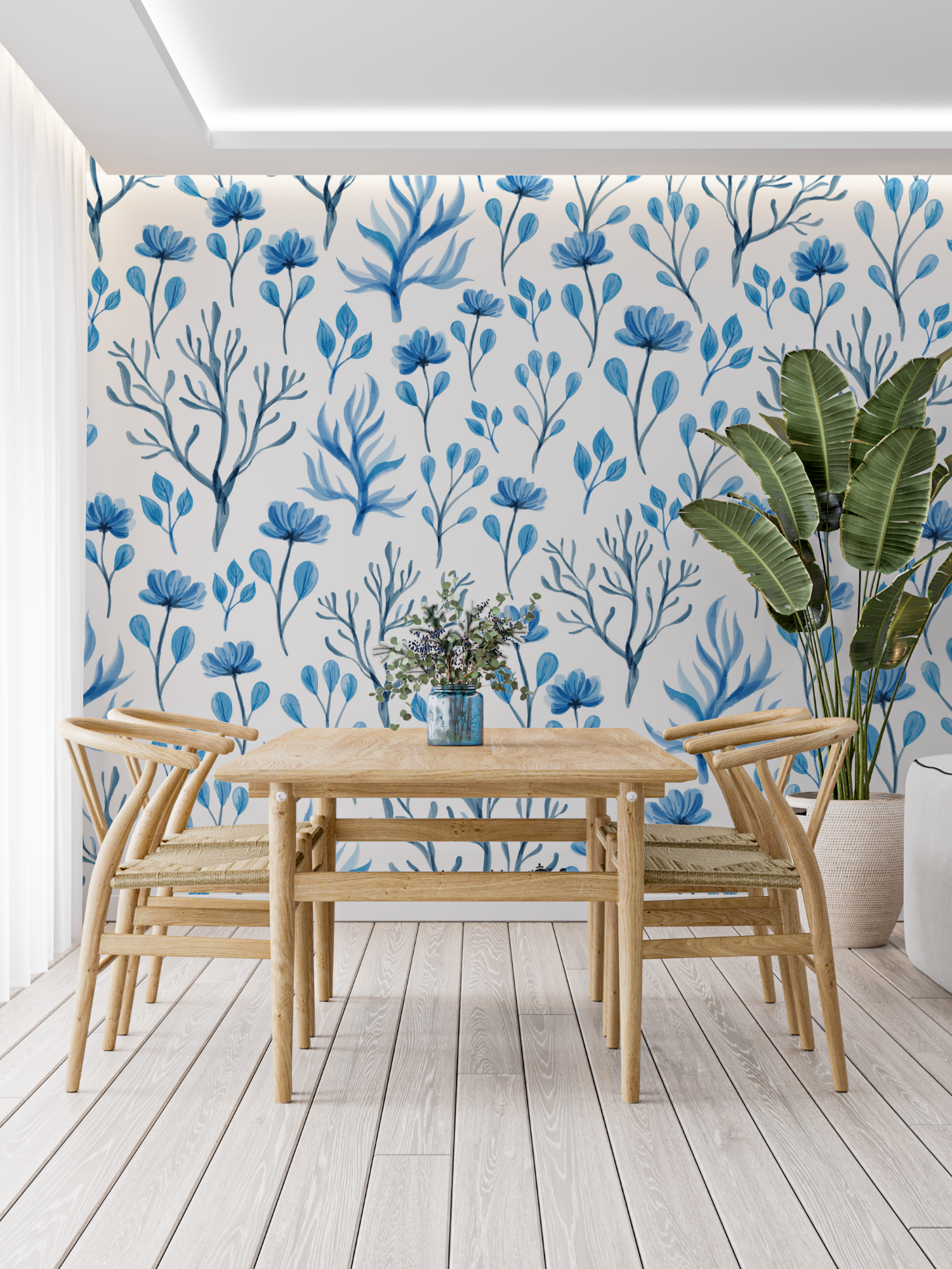 Sezane Blue Wallpaper | Murals Wallpaper