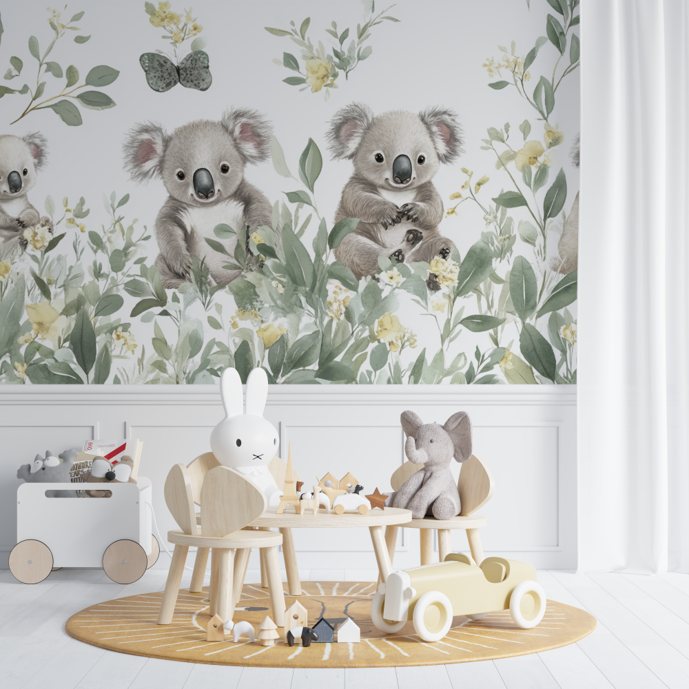 Koala Wallpaper in a Soft Meadow | Murals Wallpaper