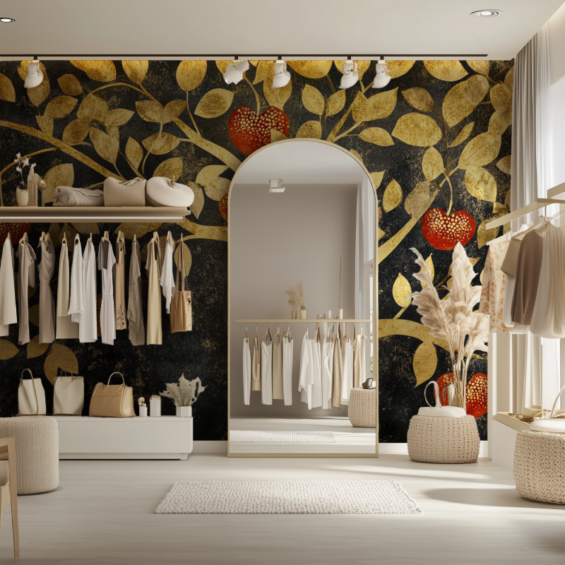 Golden Fruit Tree Wallpaper | Murals Wallpaper