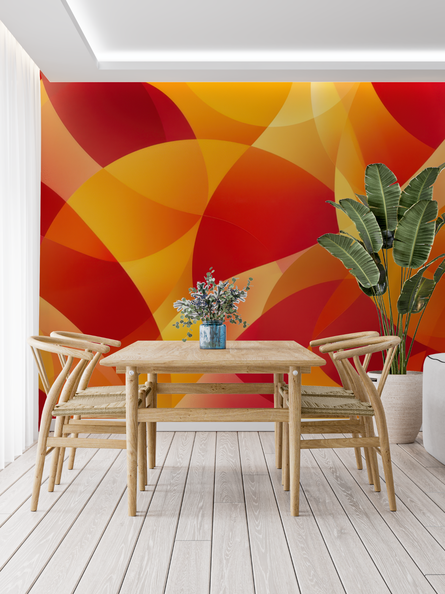 Orange Red Circle Wallpaper | Murals Wallpaper