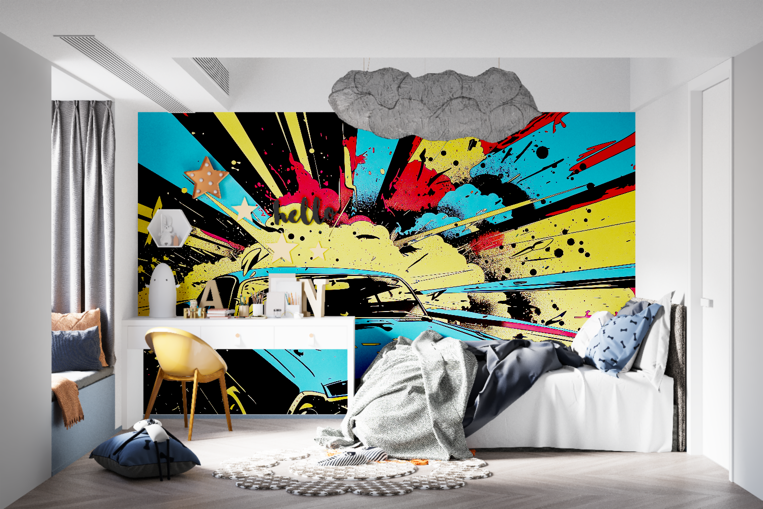 HD Car Graffiti Wallpaper | Murals Wallpaper