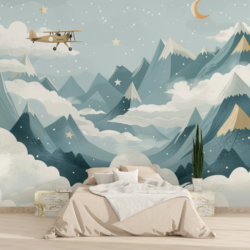 Scandinavian Mountain Children's Wallpaper | Murals Wallpaper