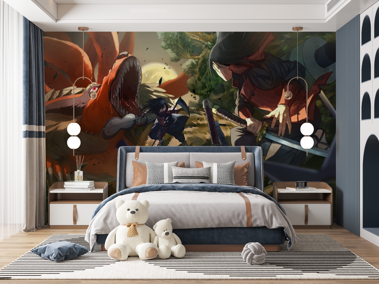 Naruto Kyuubi Battle Wallpaper | Murals Wallpaper