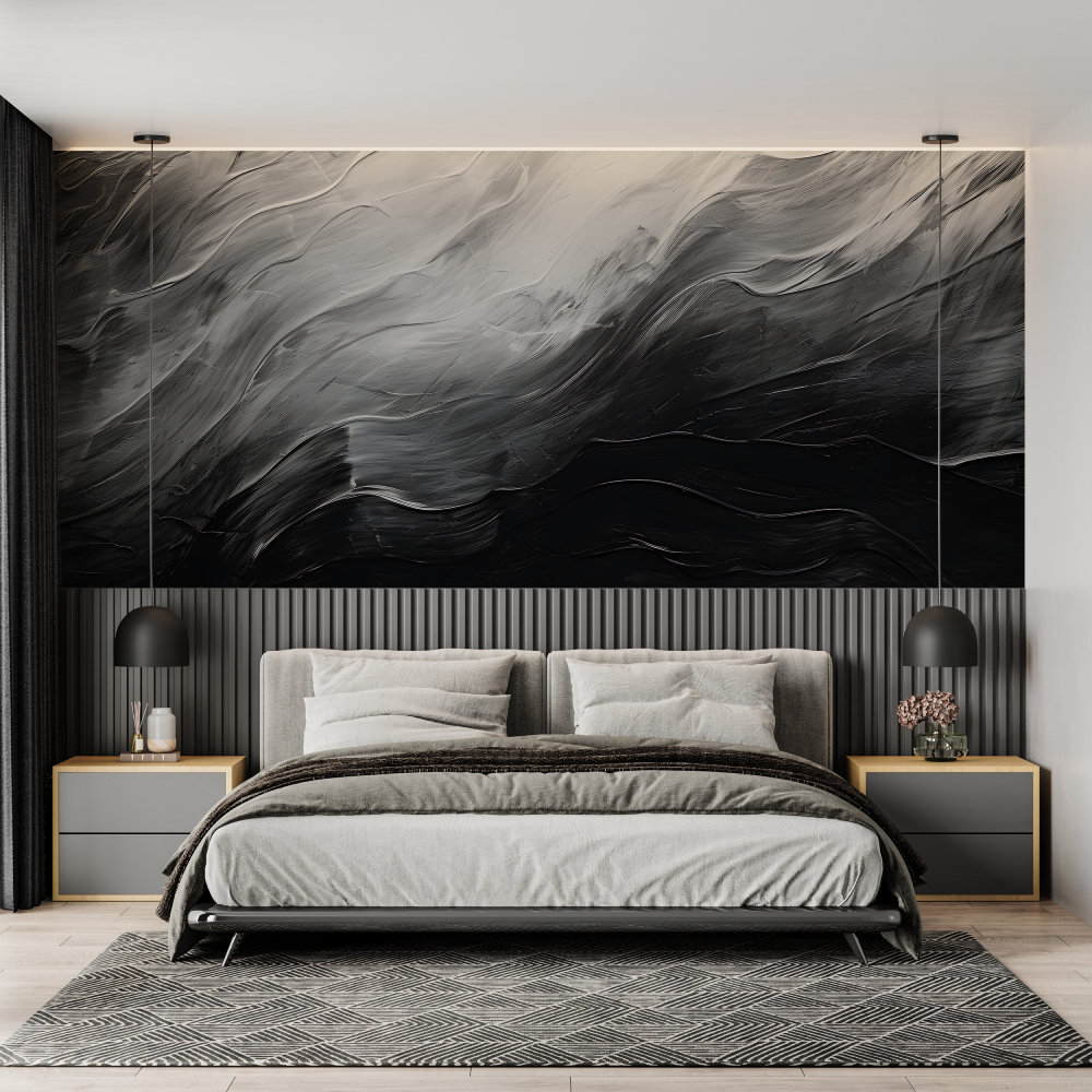 Schwarz und Weiß Cocooning Wallpaper | Murals Wallpaper