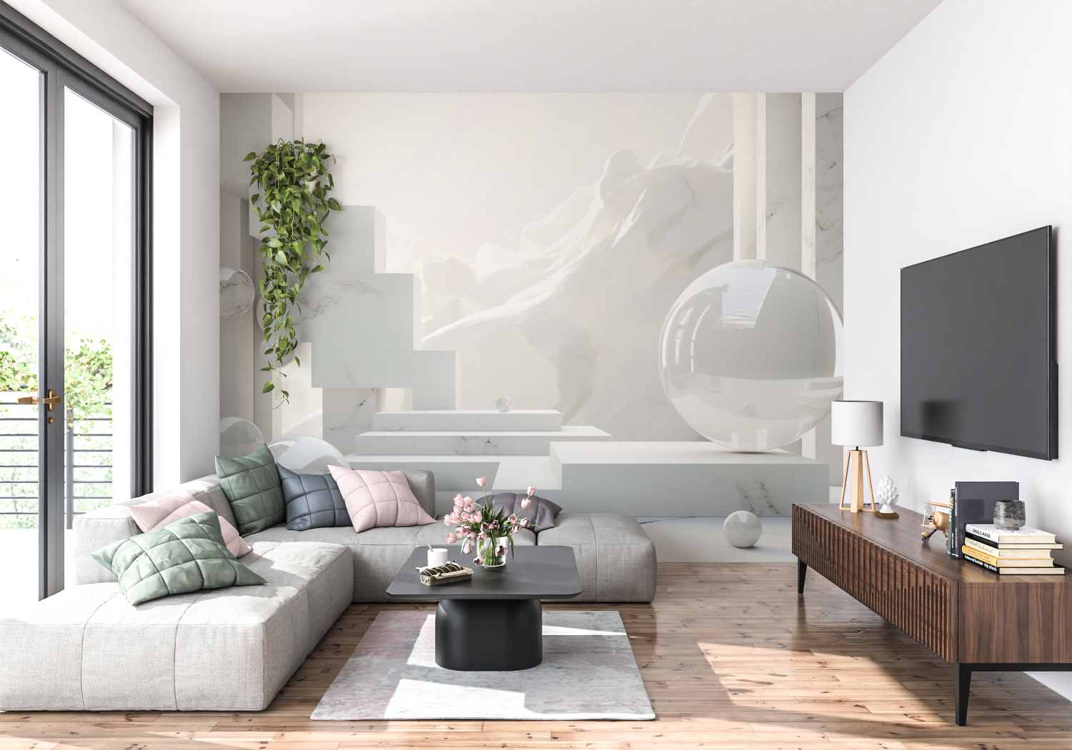 3D Fototapete für Wohnzimmer | Wandbilder Tapete