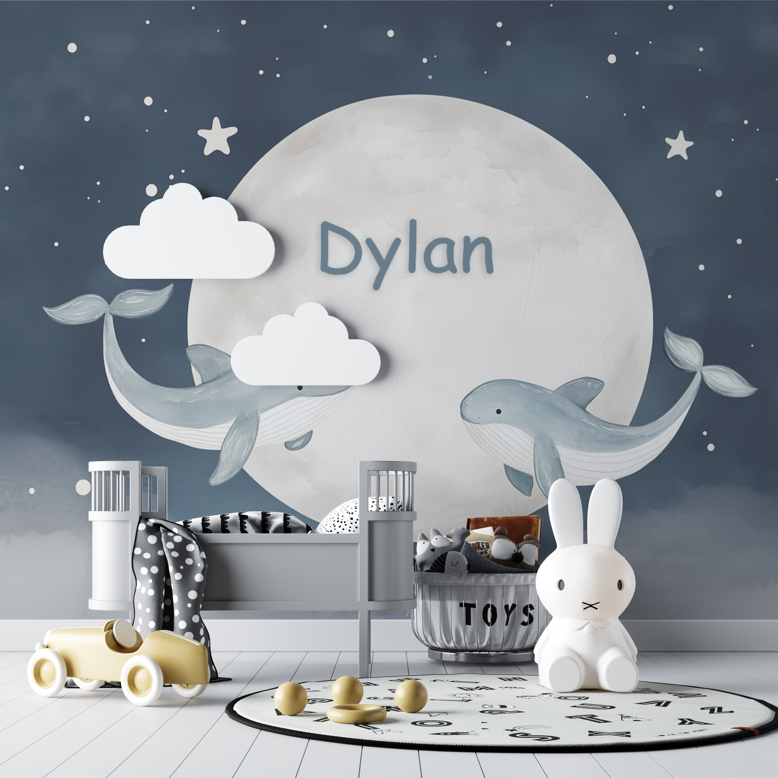 Whale Name Wallpaper | Murals Wallpaper