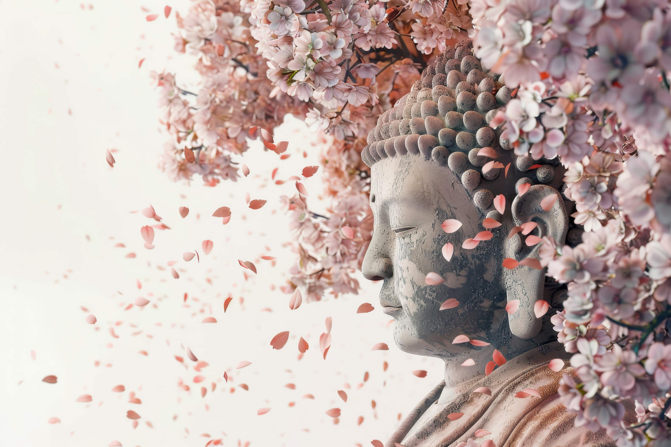 Buddha Floral Wallpaper | Murals Wallpaper