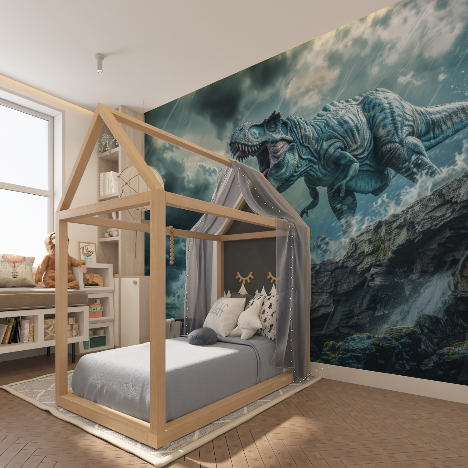 Blue Dinosaur Wallpaper | Murals Wallpaper