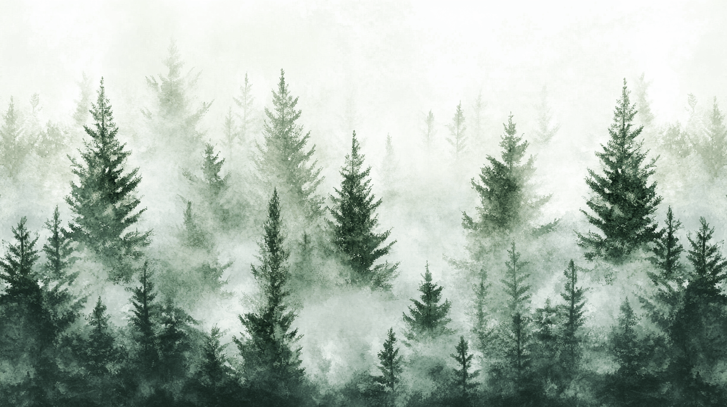 Abstract Forest Watercolor Wallpaper | Murals Wallpaper